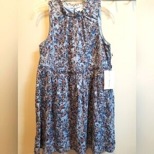 Lucky Brand NWT Blue Floral Lined Dress, Small